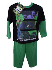 BNWOT Boys Sz 4 Long Sleeve Soft Stretch Warm Licensed Ben 10 Pyjamas Sleep Set