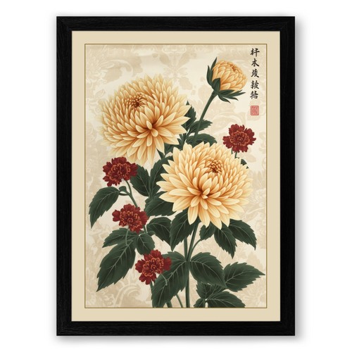 Chrysanthemum study floral - study,