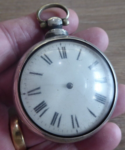 Antique silver fusee verge - silver,