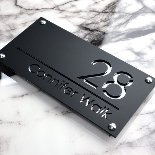 Contemporary house sign - house, plaque