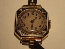 RARE 1920s Art Deco Tiffany 18K Mechanical Ladies Wristwatch Longines Running