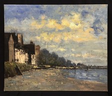 Modern British School Oil On Canvas Landscape Painting.