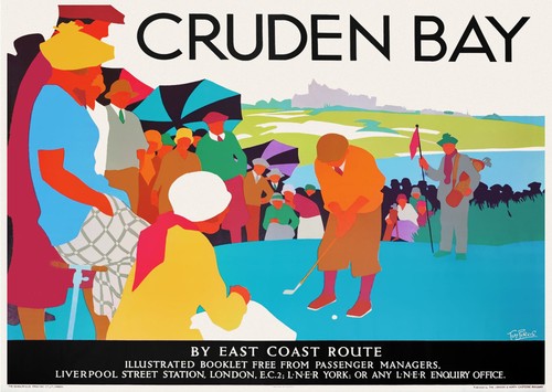 Cruden bay vintage poster wall - bay,