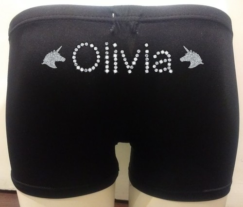 Personalised lycra black dance - personalised,