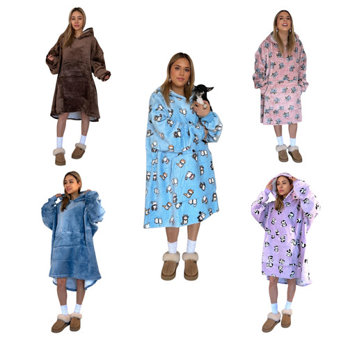 Hooded blanket big hoodie soft - hooded,