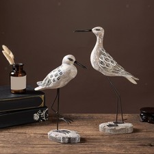 2x Wooden Seagull Figurine