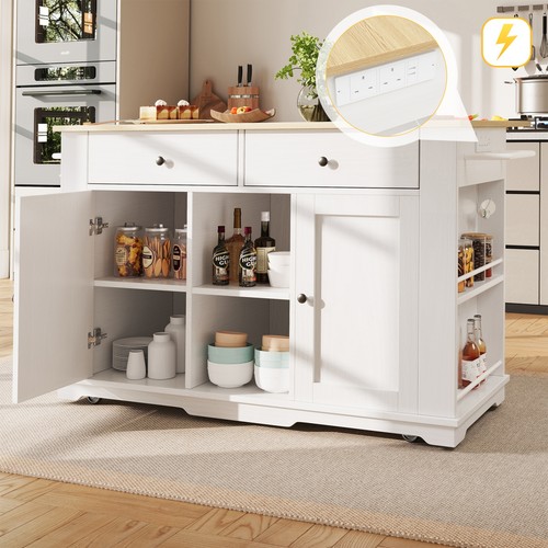 Rolling kitchen island - island, storage