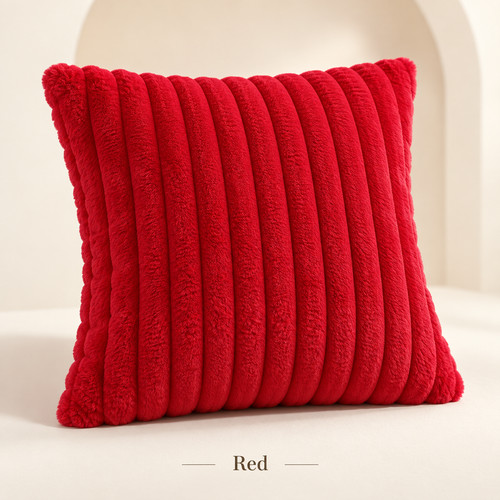 Faux rabbit fur cushion cover - fur,