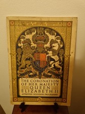 Original H M Queen Elizabeth II Coronation Approved Souvenir Programme 1953