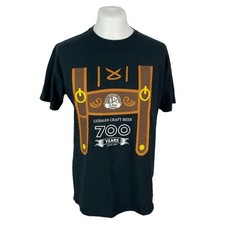 German Craft Beer T Shirt ABK Drinking Ales T Shirt Large Black Graphic Beer Tee