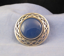 LARGE VINTAGE EDINBURGH SILVER SCOTTISH CELTIC SCARF BROOCH MALCOLM GRAY ORTAK