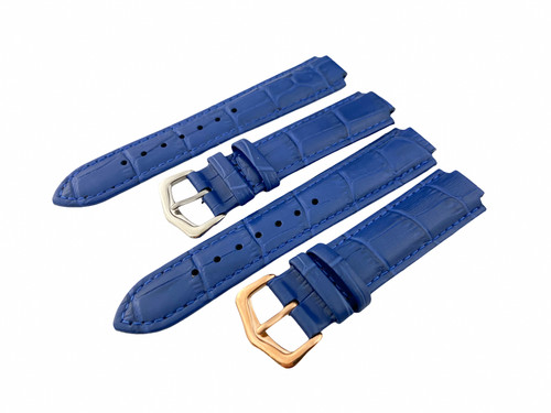 20mm blue leather strap - 18,