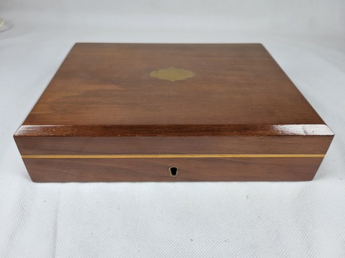 Wooden box with - box, hinged