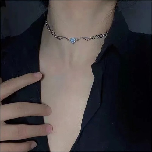Heart butterfly necklace - heart,