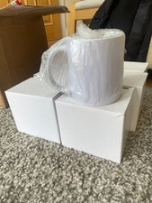 3A Sublimation 6 White Mugs 11oz Handle With Gift Box Heat Press Double Layer