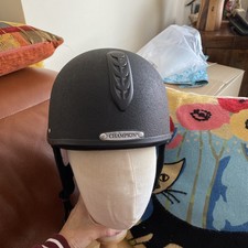 Junior Champion X-Air Plus Black Jockey Skull Hat Size 2 Or 56-57PAS 015 Vgc