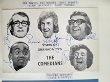 Jim Bowen, Pat Mooney, Russ Abbott, Jimmy Marshall, Sammy Thomas Signed Photo