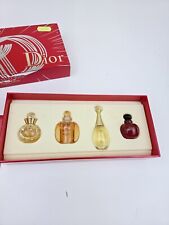 Vintage Auth CHRISTIAN DIOR LITTLE LUXURIES 4 PIECES SET MINIATURES  FRAGRANCE