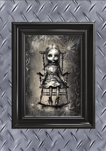 Gothic horror print creepy - horror, print,