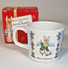 Wedgwood Peter Rabbit Merry Christmas Mug In Original Box 1996 Perfect Condition