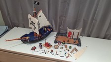 Playmobil 6146 Pirate Harbour Hideaway & Boat Used / Clearance