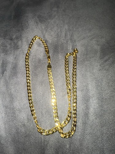 Brass plated curb - curb, chain