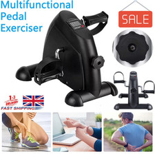 Adjustable Mini Exercise Bike Pedal Exerciser Arm Leg Resistance Cycle Machine