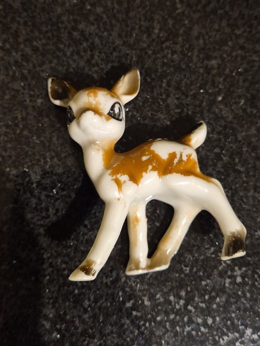Vintage ceramic fawn figurine - fawn,