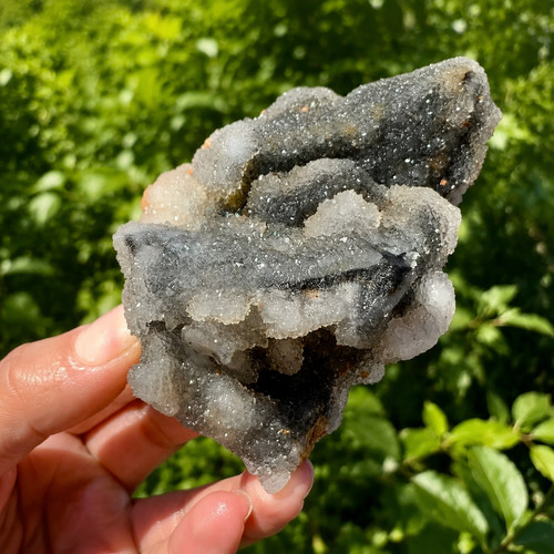 Natural rare black - natural, druzy