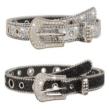 Waist Belt Glitter Crystal Sparkle Rhinestone Bling Diamante Jeans Dress Buckle