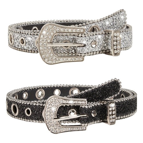 Waist belt glitter crystal - waist,