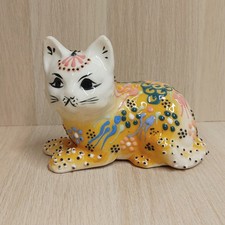 Ceramic Cat Figurine Hand