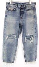 DIESEL Dagh-XP 084ZS Men's Jeans W32/L30 Blue Ripped Straight Fit Cotton *