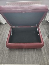 World of Leather MORENO – Nc-035c – Deep Red Upgraded Premium Storage Footstool