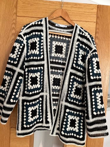 Zara crochet black blue white - zara,