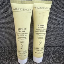 WildScience Sunlit Shine Shampoo Conditioner 2x 40ml SEALED Refreshing Travel 