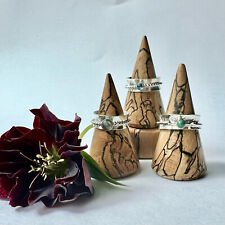 Ring Display Cone - Natural Wooden Pattern - Handmade in UK - 1 item