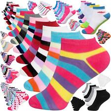 6 Pairs Ladies Trainer Socks Girls Liner Sports Adults Womens Funky Designs 4-7