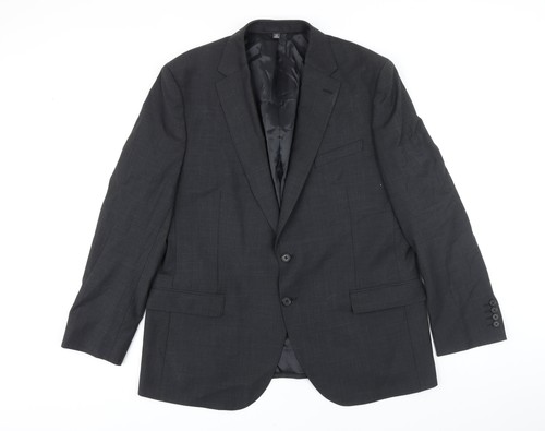 Mens grey wool jacket - m&s,