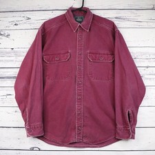 Woolrich Thick Utility Flannel Shirt Mens M Vintage 90s USA Distressed Button Up