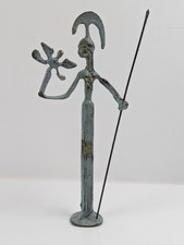 Athena Minerva With Spear Holding Godess Nike Goddess of Wisdom & Warfare Bronze