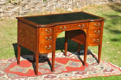 Maple kneehole twin - co,