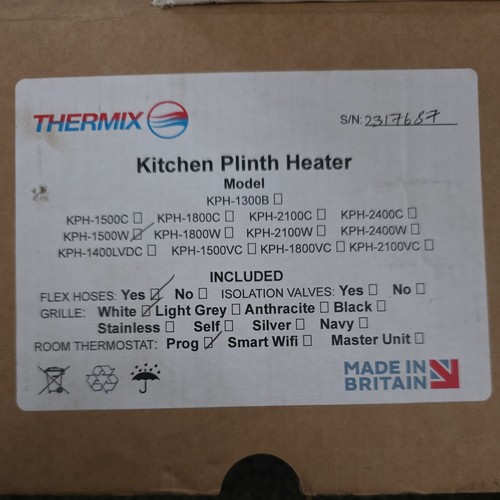 Thermix hydronic plinth heater