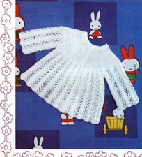 BABY vintage knitting pattern for angel top 3 ply 4 ply yarn 3 sizes  18 to 20 
