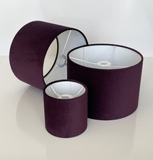 Made To Order Plum Velvet Lamp