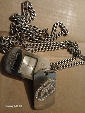 Marc Ecko Watch 00-829-1972 Dogtag RINO  Necklace  GREAT CONDITION 