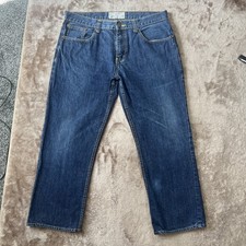 Ecko Unlimited Jeans 34 Short Straight Fit 714 Distressed Y2K Baggy Blue Denim