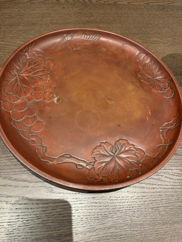 Japanese carved lacquer tray - lacquer,