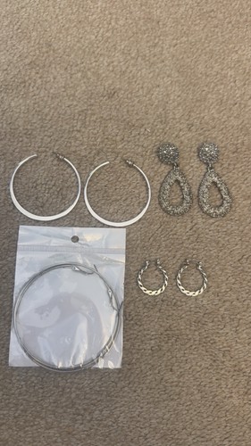 Silver earring bundle - earring,