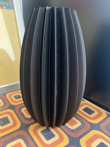 Modern fluted vase 150mm - fluted,
